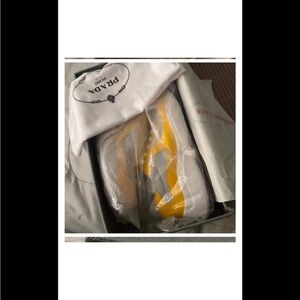 Prada yellow sneakers size 39